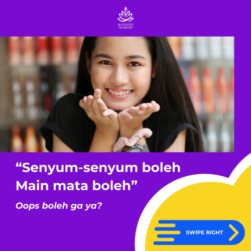 Senyum-senyum boleh, Main mata boleh. Oops boleh ga ya?